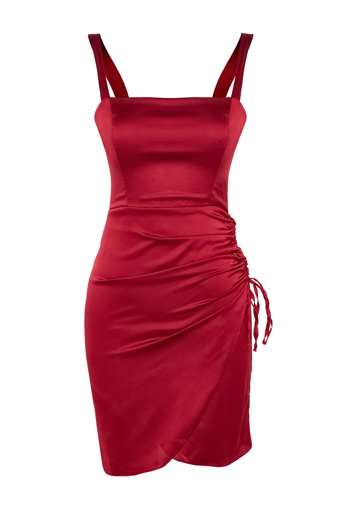 Rose Satin Evening Dress