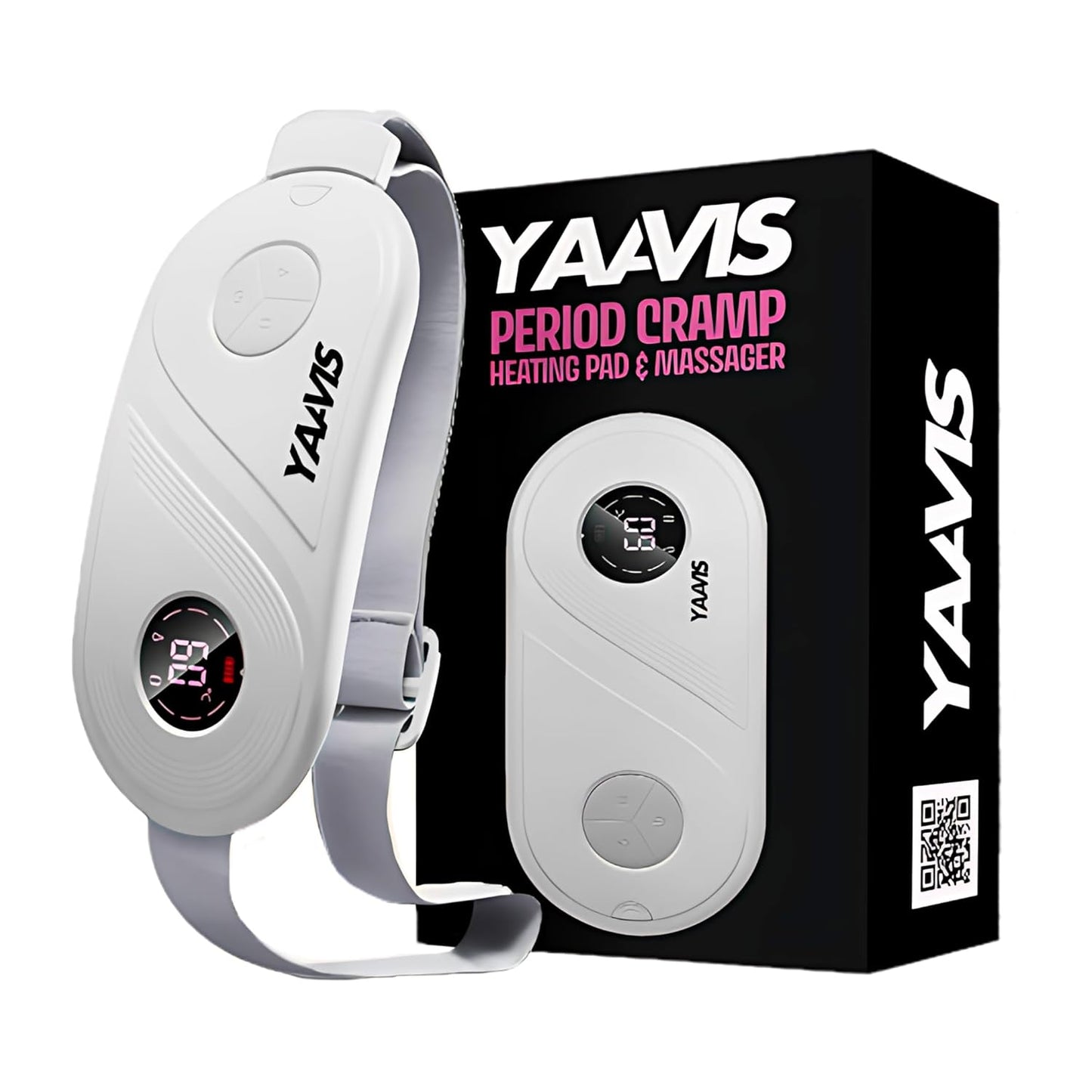 YAAVIS Period Cramp Heating Pad & Massager β Portable Rechargeable Pain Relief Belt
