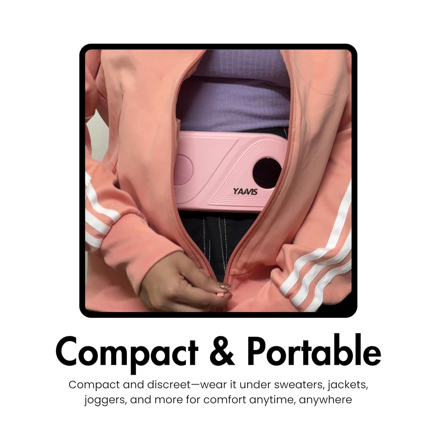 YAAVIS Period Cramp Heating Pad & Massager β Portable Rechargeable Pain Relief Belt
