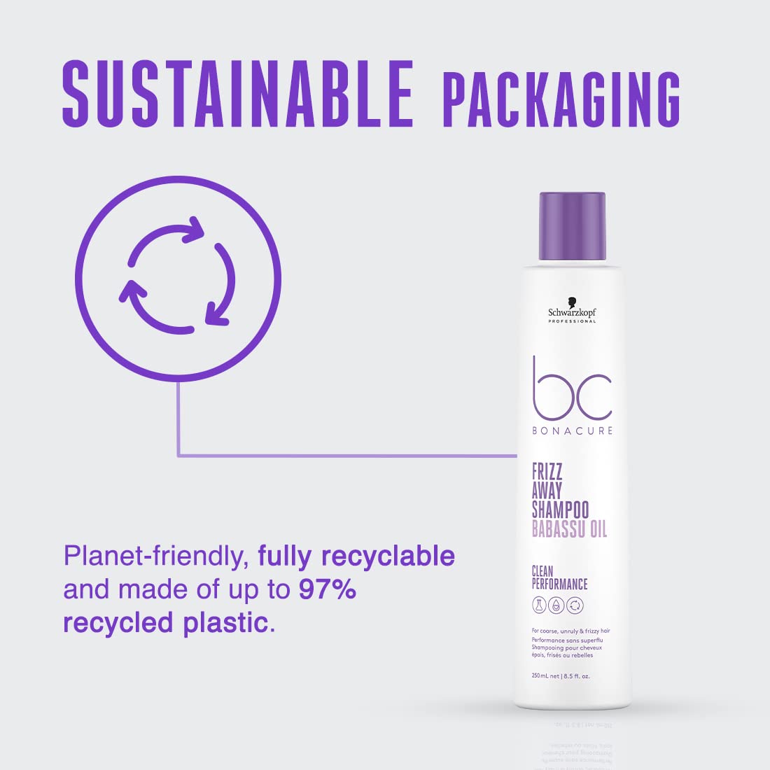 Schwarzkopf Professional Bonacure Frizz Away Shampoo With Babassu Oil (250ml)