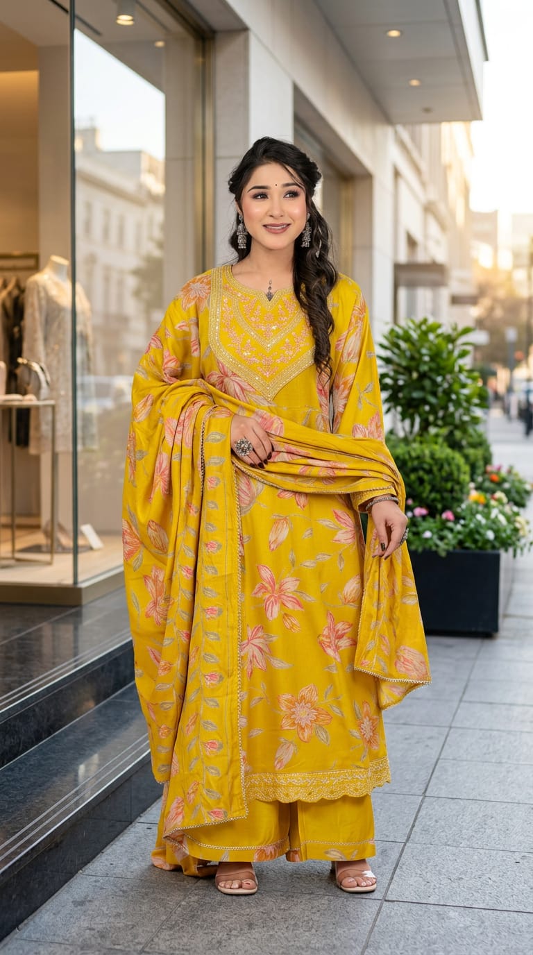 Sunshine Blossom Cotton Suit Set