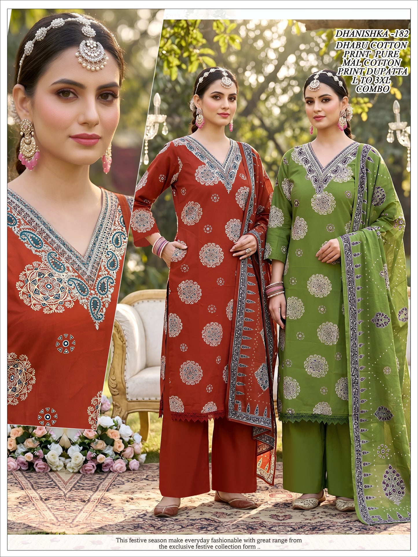 Meher Dhabu Cotton Suit Set