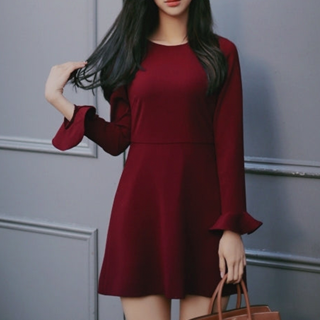 Midnight Garden Wine Red dress