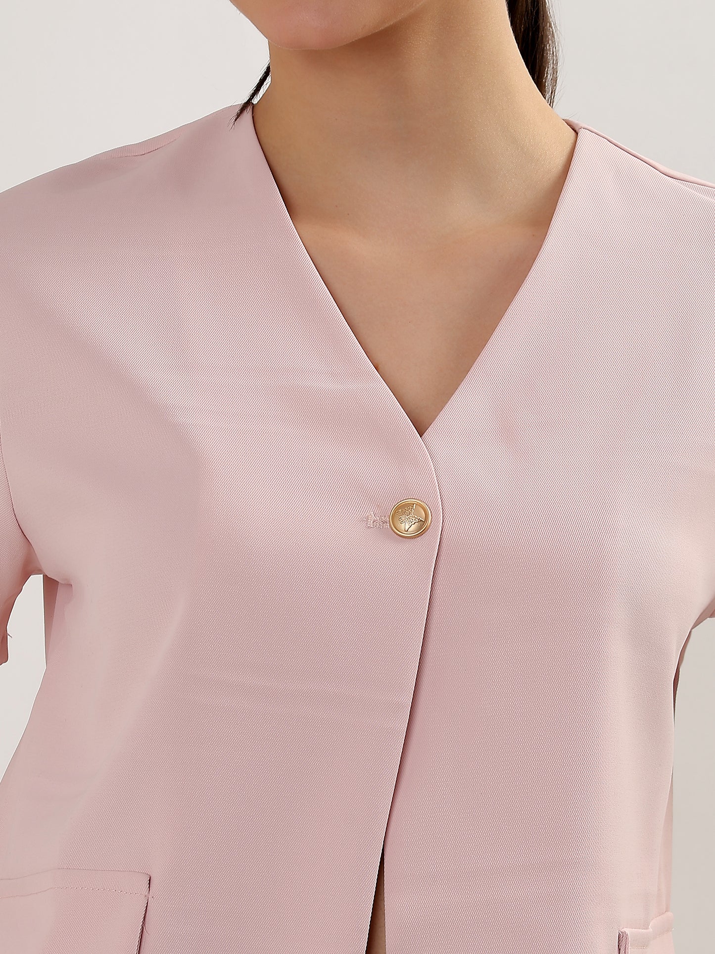 Blush Structured Shorts Set (TOP+BOTTOM)