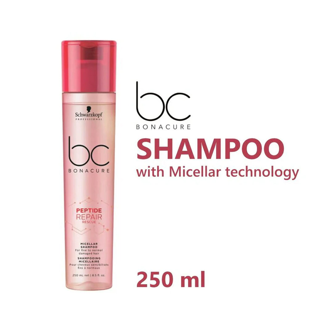 SCHWARZKOPF PROFESSIONAL BC BONACURE PEPTIDE REPAIR RESCUE MICELLAR SHAMPOO (250 ML)