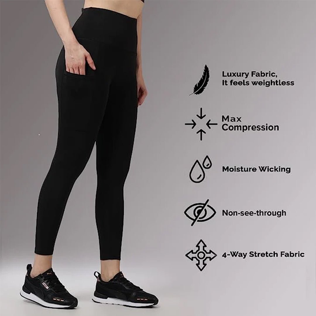 Ultimate Comfort and Style: High Waisted Workout Leggings and Crop Top Set for Women That Elevate Your Fitness Game