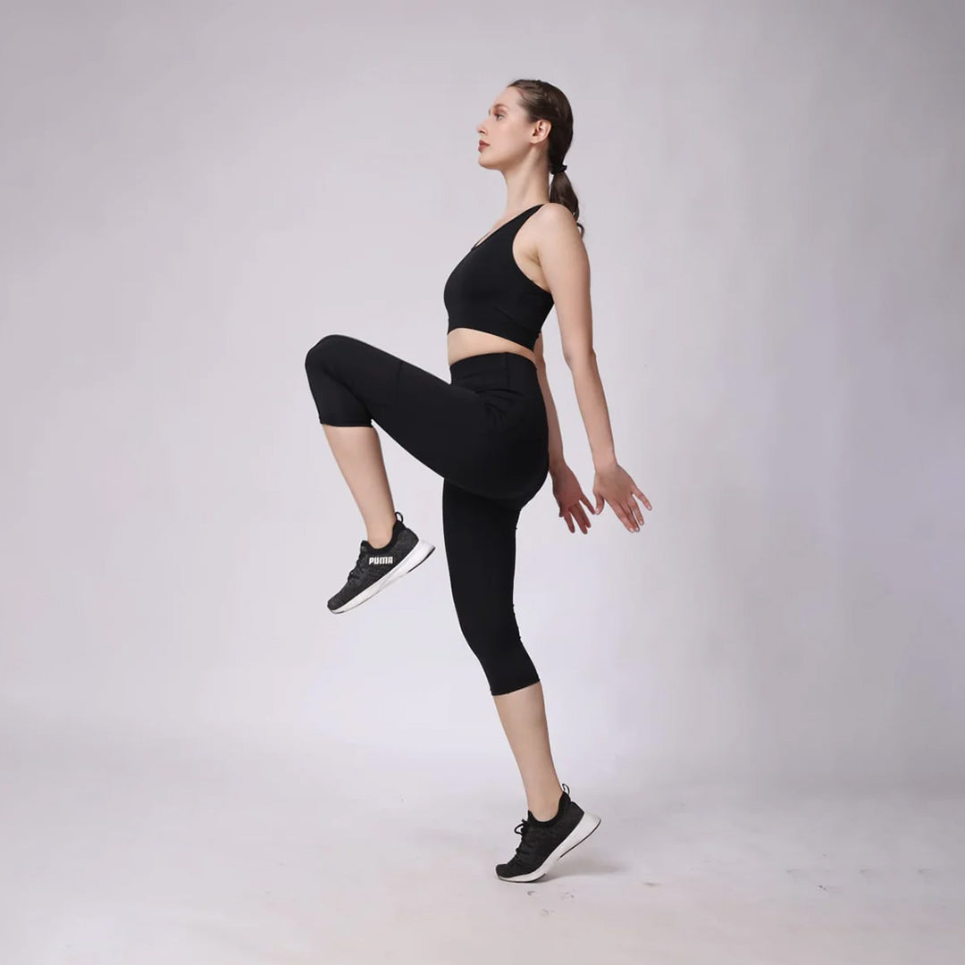 Ultimate Comfort and Style: High Waisted Workout Leggings and Crop Top Set for Women That Elevate Your Fitness Game
