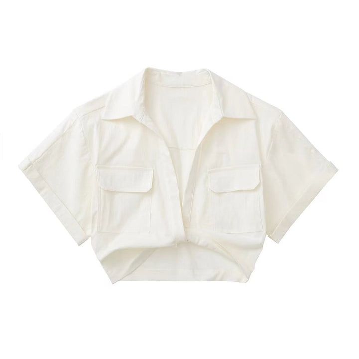 Crop White Shirt or Tee for Women