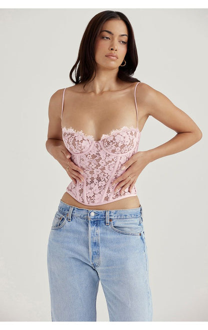 Allure Summer Stylish Pink Top With Blue Jeans For Women