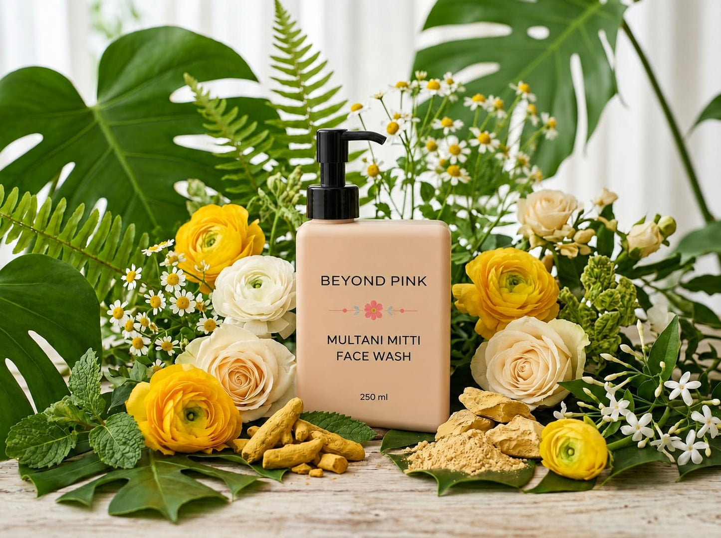 Beyond Pink Multani Mitti Face Wash | Deep Cleansing Face Wash for Oil Control, Tan Removal & Glowing Skin | 250ml