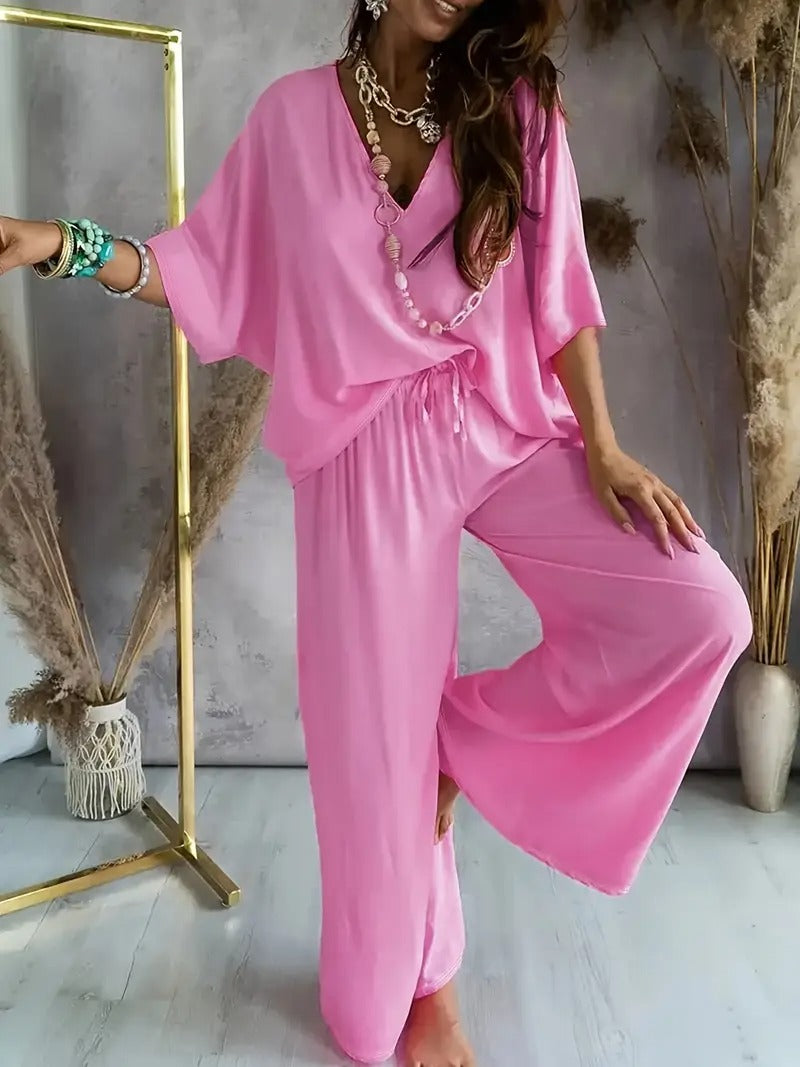 Fashion Women's Suit Set (TOP+BOTTOM)