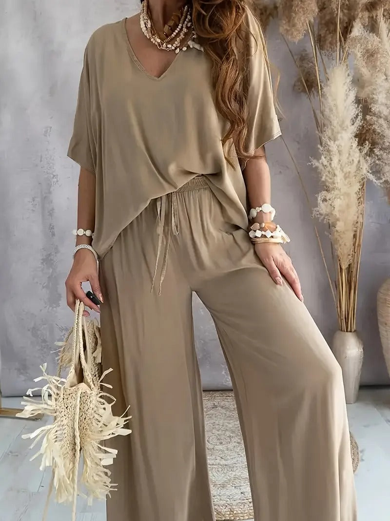 Fashion Women's Suit Set (TOP+BOTTOM)