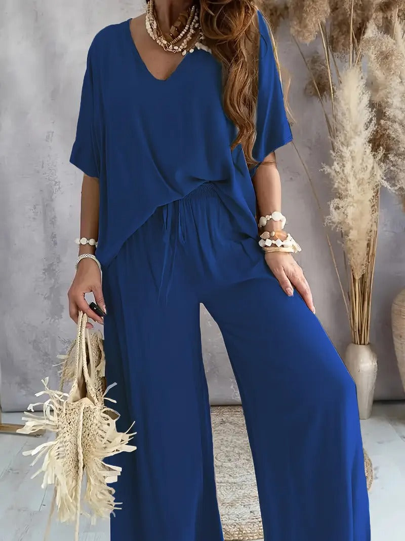 Fashion Women's Suit Set (TOP+BOTTOM)