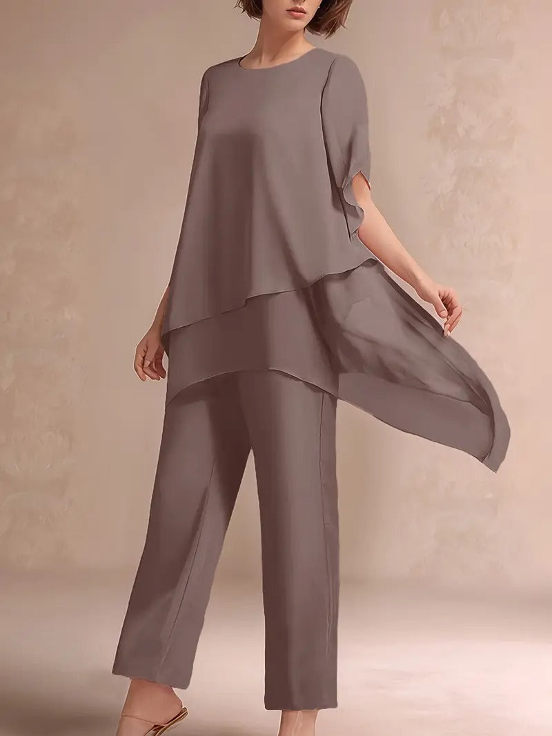 Marvellous Women Short Sleeve Elegant Fashion Suit (TOP+BOTTOM)