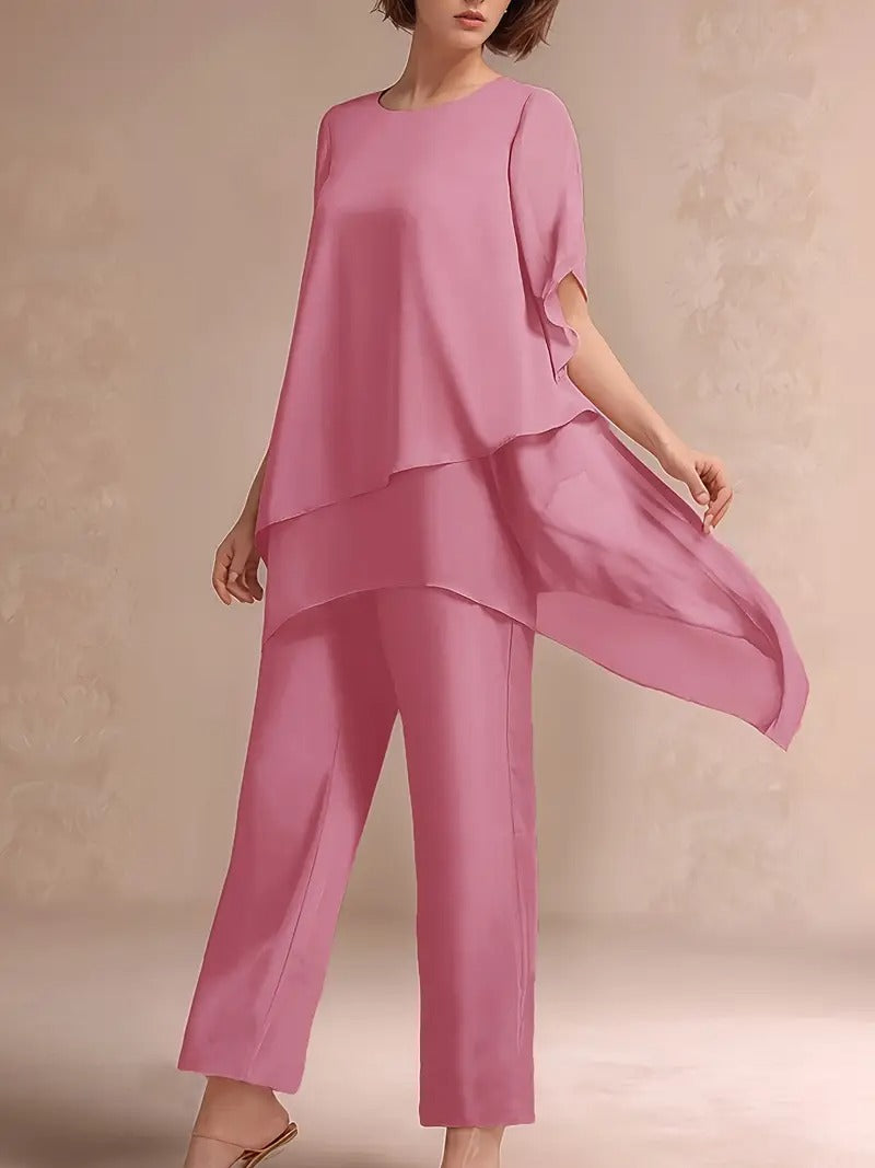 Marvellous Women Short Sleeve Elegant Fashion Suit (TOP+BOTTOM)