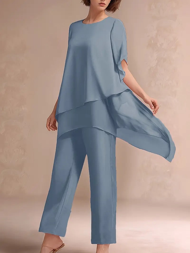 Marvellous Women Short Sleeve Elegant Fashion Suit (TOP+BOTTOM)