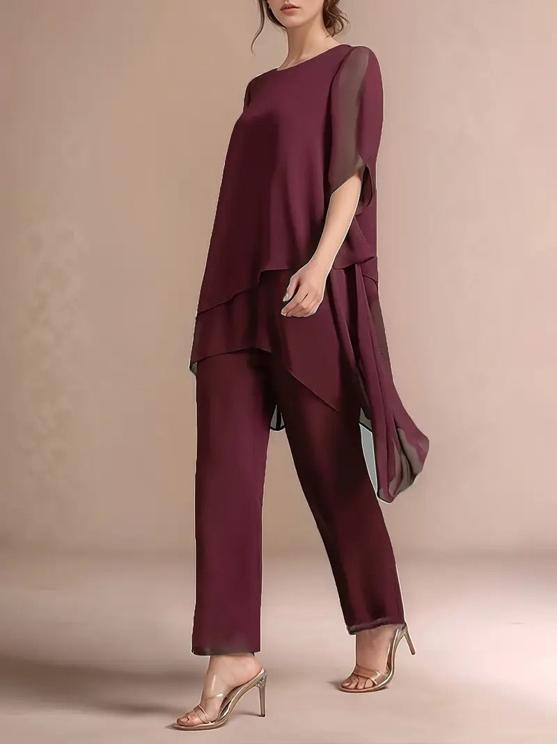 Marvellous Women Short Sleeve Elegant Fashion Suit 2.0 (TOP+BOTTOM)