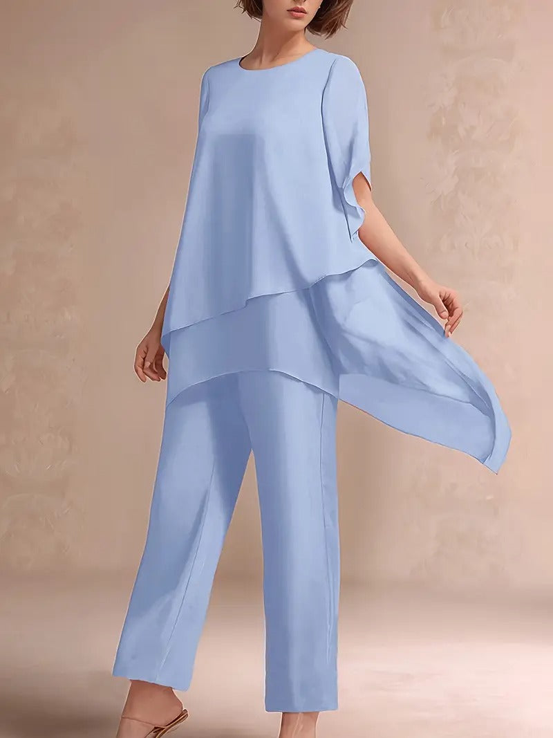 Marvellous Women Short Sleeve Elegant Fashion Suit (TOP+BOTTOM)