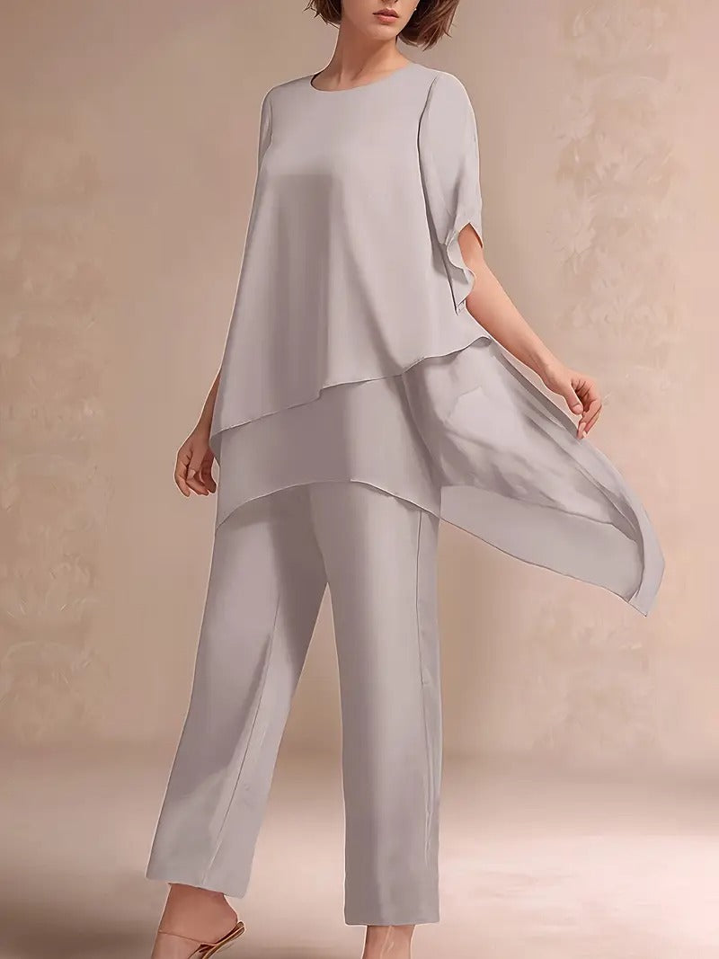 Marvellous Women Short Sleeve Elegant Fashion Suit (TOP+BOTTOM)