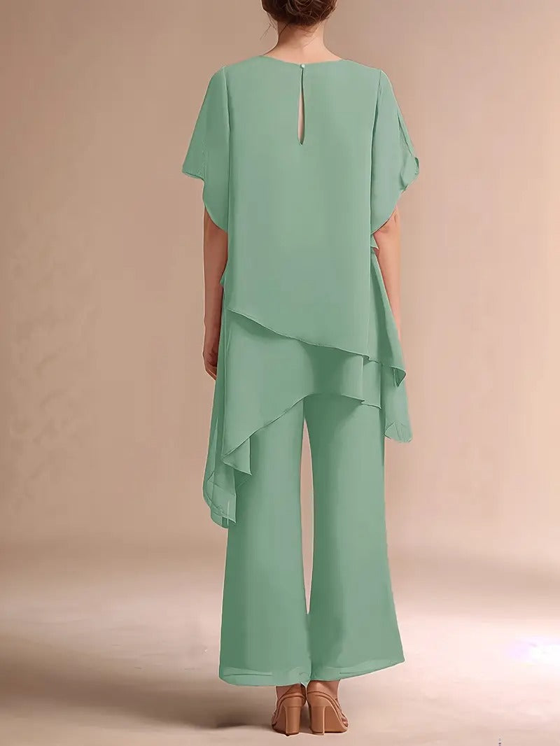 Marvellous Women Short Sleeve Elegant Fashion Suit (TOP+BOTTOM)