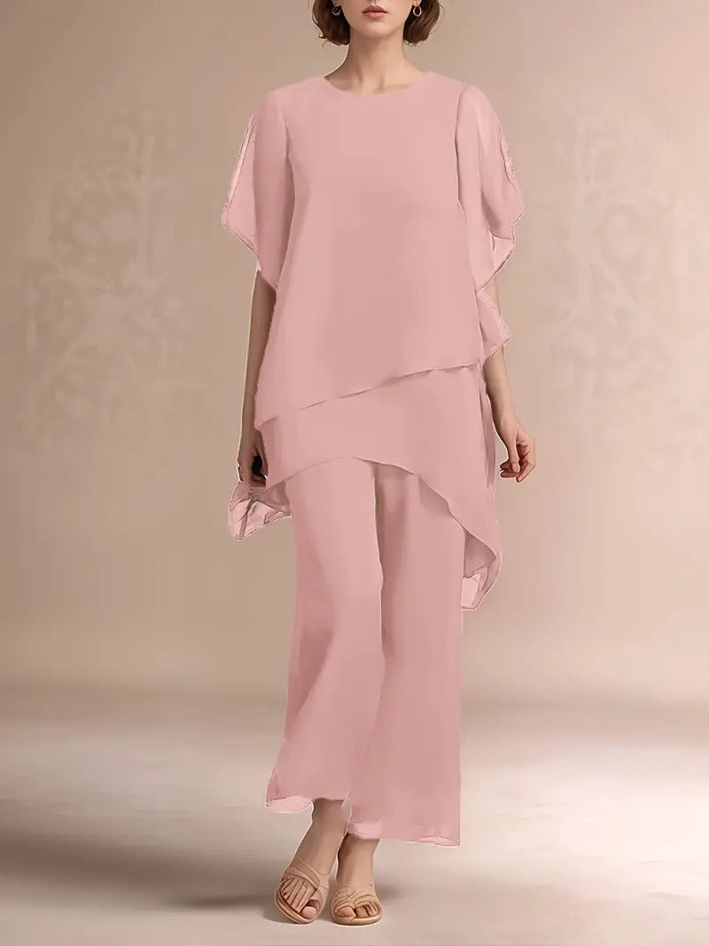 Marvellous Women Short Sleeve Elegant Fashion Suit 2.0 (TOP+BOTTOM)