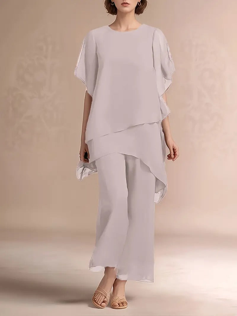 Marvellous Women Short Sleeve Elegant Fashion Suit (TOP+BOTTOM)