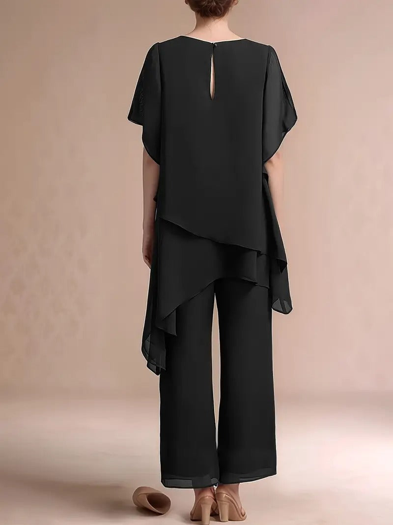 Marvellous Women Short Sleeve Elegant Fashion Suit 2.0 (TOP+BOTTOM)