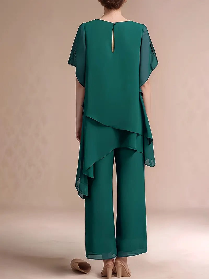 Marvellous Women Short Sleeve Elegant Fashion Suit 2.0 (TOP+BOTTOM)