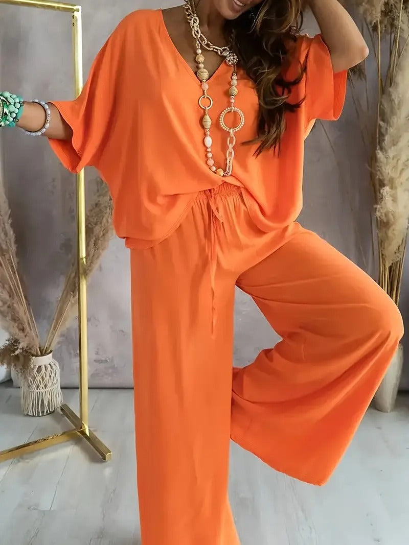 Fashion Women's Suit Set (TOP+BOTTOM)
