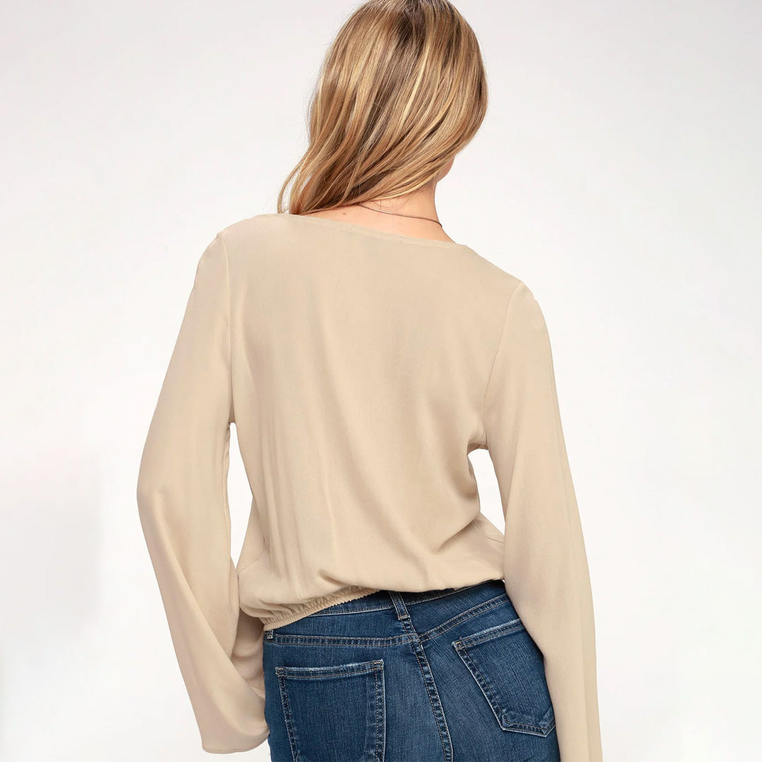 Lightweight Beige deals Flare Sleeve Top