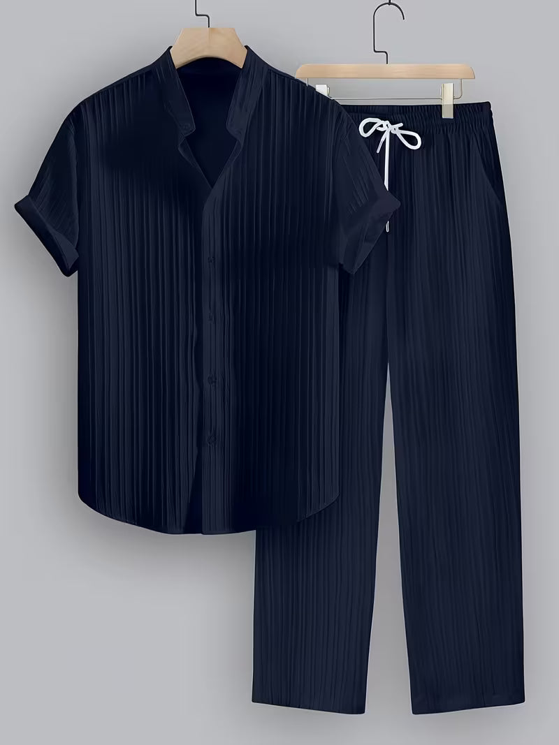 Men's Fashionable Cord Set Shirt Suit 2.0 (Shirt+BOTTOM)