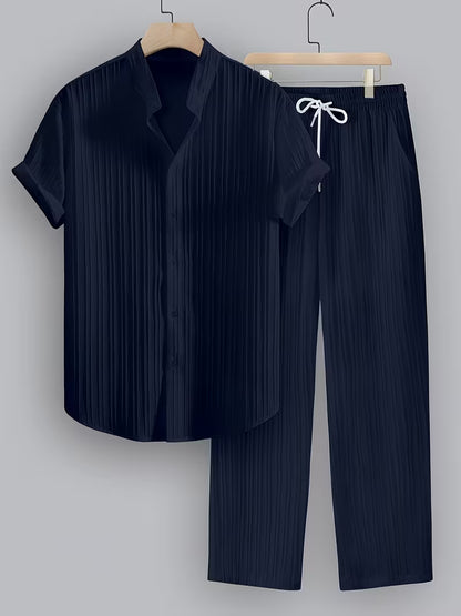 Men's Fashionable Cord Set Shirt Suit 2.0 (Shirt+BOTTOM)
