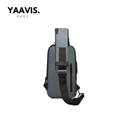 YAAVIS Men’s Anti-Theft Sling Chest Bag – USB Charging | Waterproof Travel Crossbody