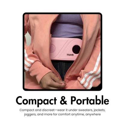 YAAVIS Period Cramp Heating Pad & Massager – Portable Rechargeable Pain Relief Belt