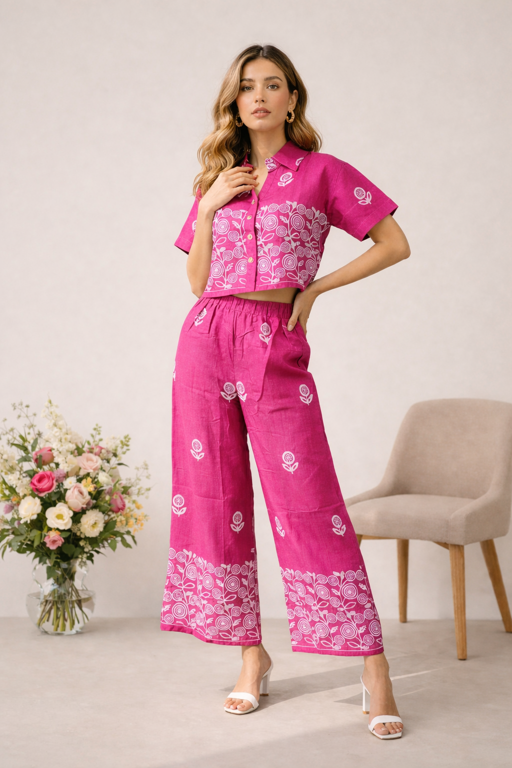 BloomEase Co-Ord Set 💖(TOP+BOTTOM)