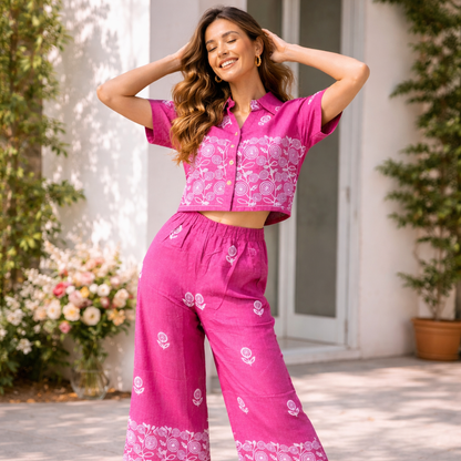 BloomEase Co-Ord Set 💖(TOP+BOTTOM)