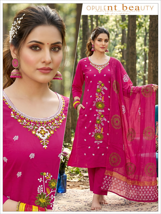 Rani Blossom Embroidered Suit Set