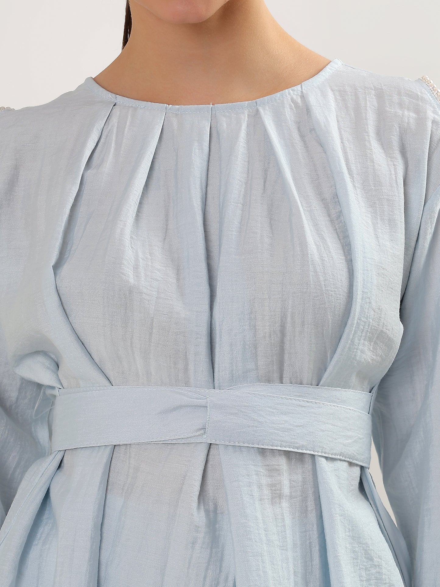 Ivory Cold-Shoulder Set (TOP+BOTTOM)