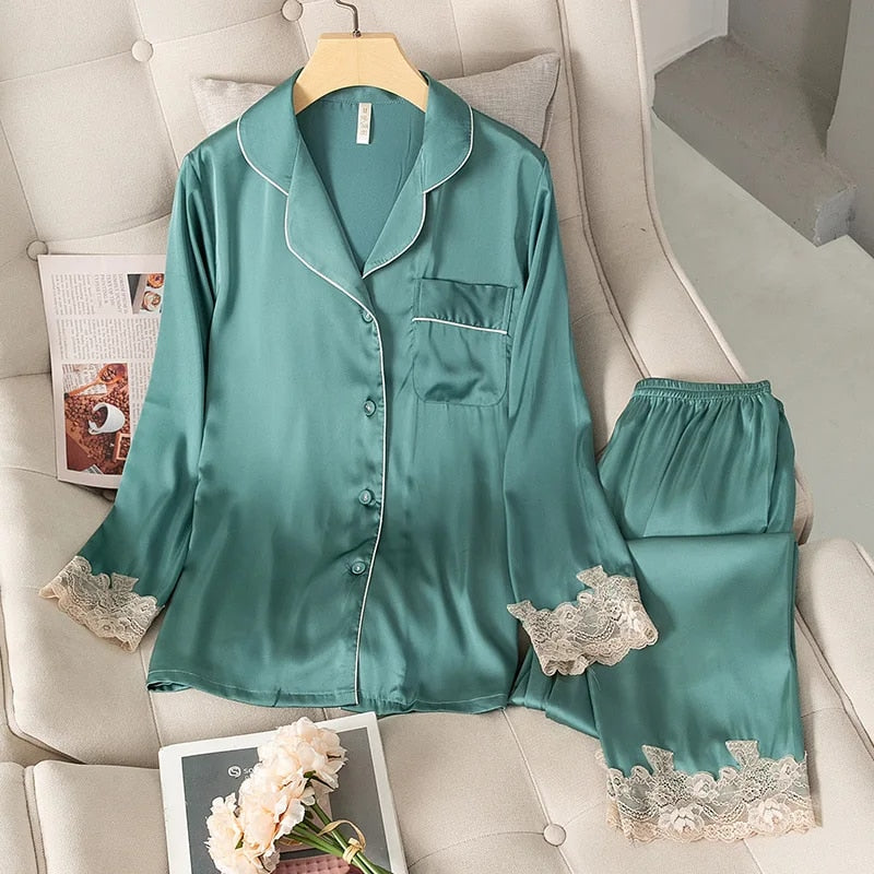 Dream Satin Pajamas Set (Faux Silk)