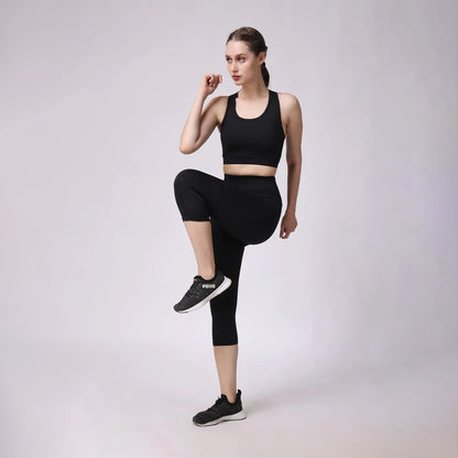 Ultimate Comfort and Style: High Waisted Workout Leggings and Crop Top Set for Women That Elevate Your Fitness Game