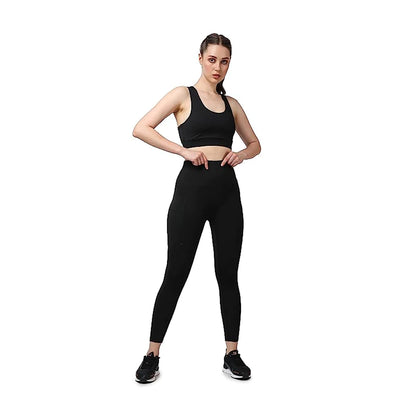 Ultimate Comfort and Style: High Waisted Workout Leggings and Crop Top Set for Women That Elevate Your Fitness Game