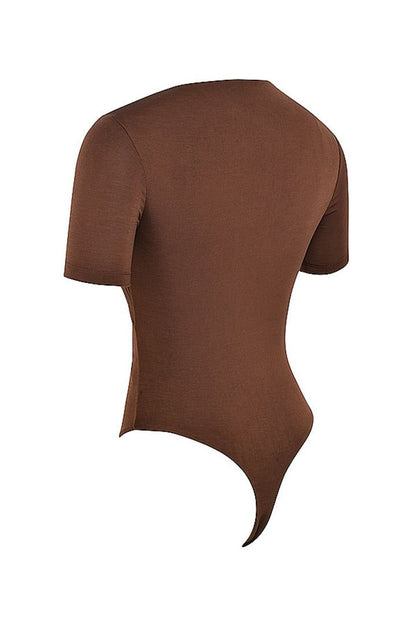 Brown Sepia Shapewear Bodysuit For Women