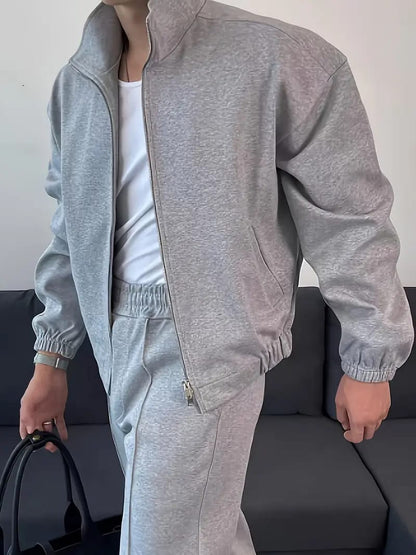 UrbanFlex Men’s Co-ord Set (Zip-Up Jacket + Bottom)