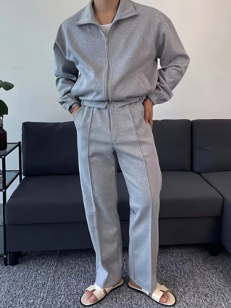 UrbanFlex Men’s Co-ord Set (Zip-Up Jacket + Bottom)