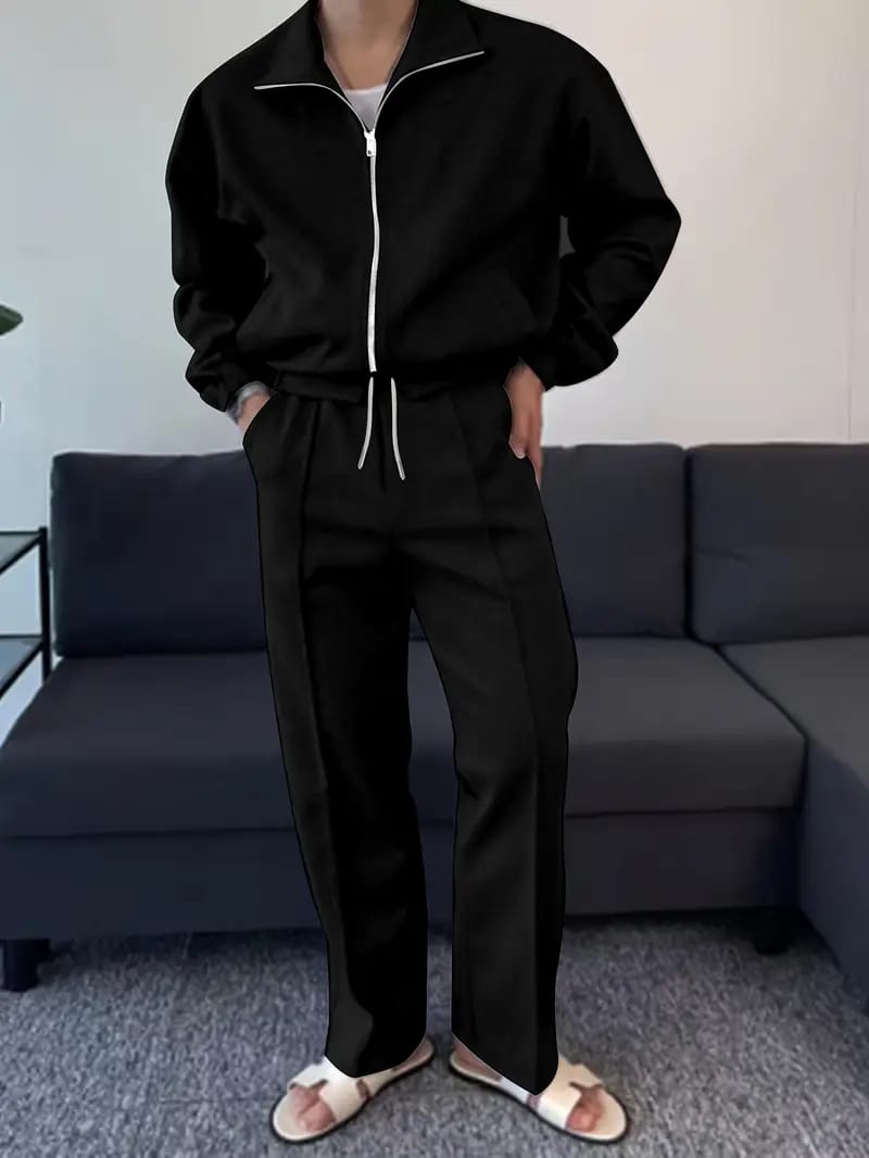 UrbanFlex Men’s Co-ord Set (Zip-Up Jacket + Bottom)