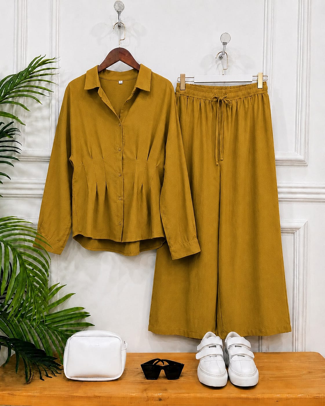 Mocha Elegance Co-Ord Set (TOP+BOTTOM)