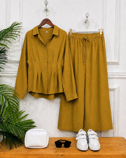 Mocha Elegance Co-Ord Set (TOP+BOTTOM)