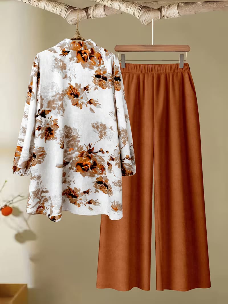 Autumn Bloom Printed Co-Ord Set for Women