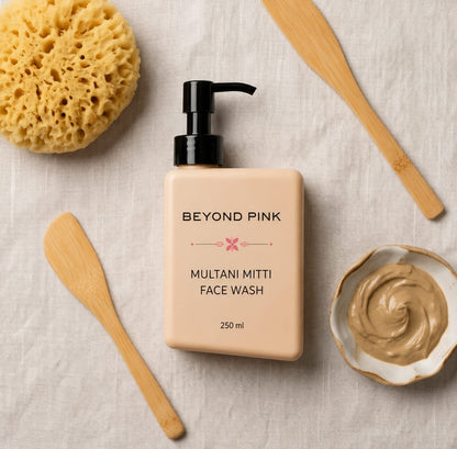 Beyond Pink Multani Mitti Face Wash | Deep Cleansing Face Wash for Oil Control, Tan Removal & Glowing Skin | 250ml