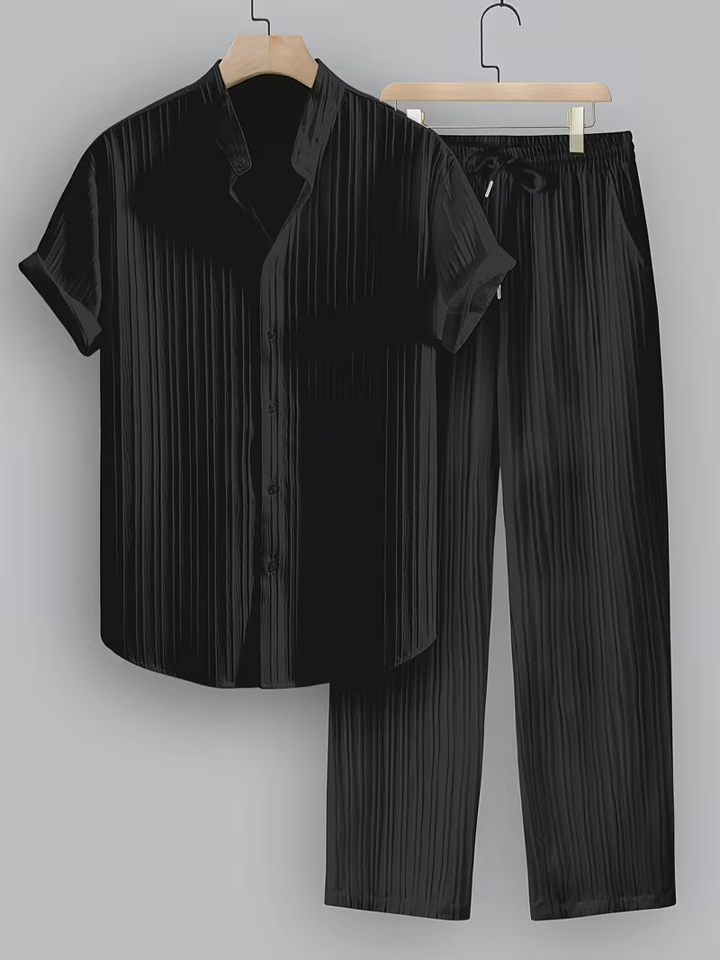 Men's Fashionable Cord Set Shirt Suit 2.0 (Shirt+BOTTOM)